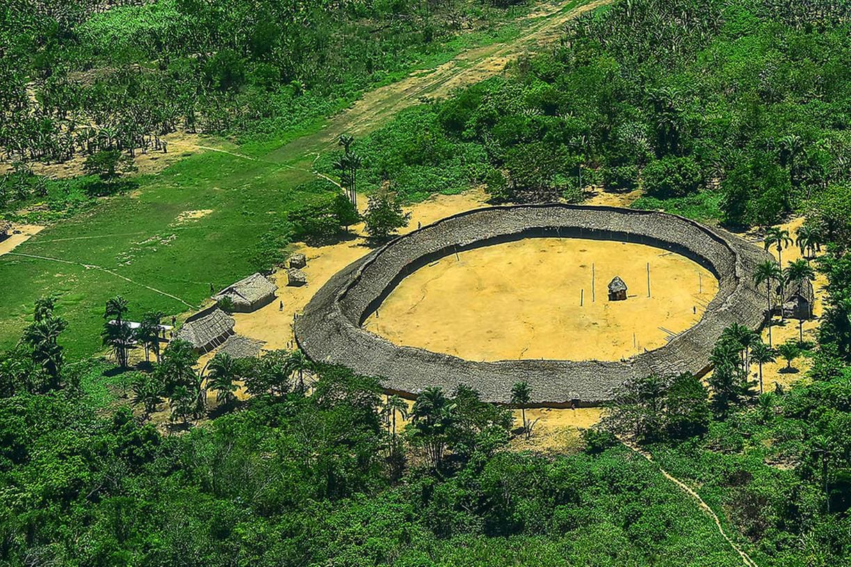 foto aérea de terra indígena yanomami