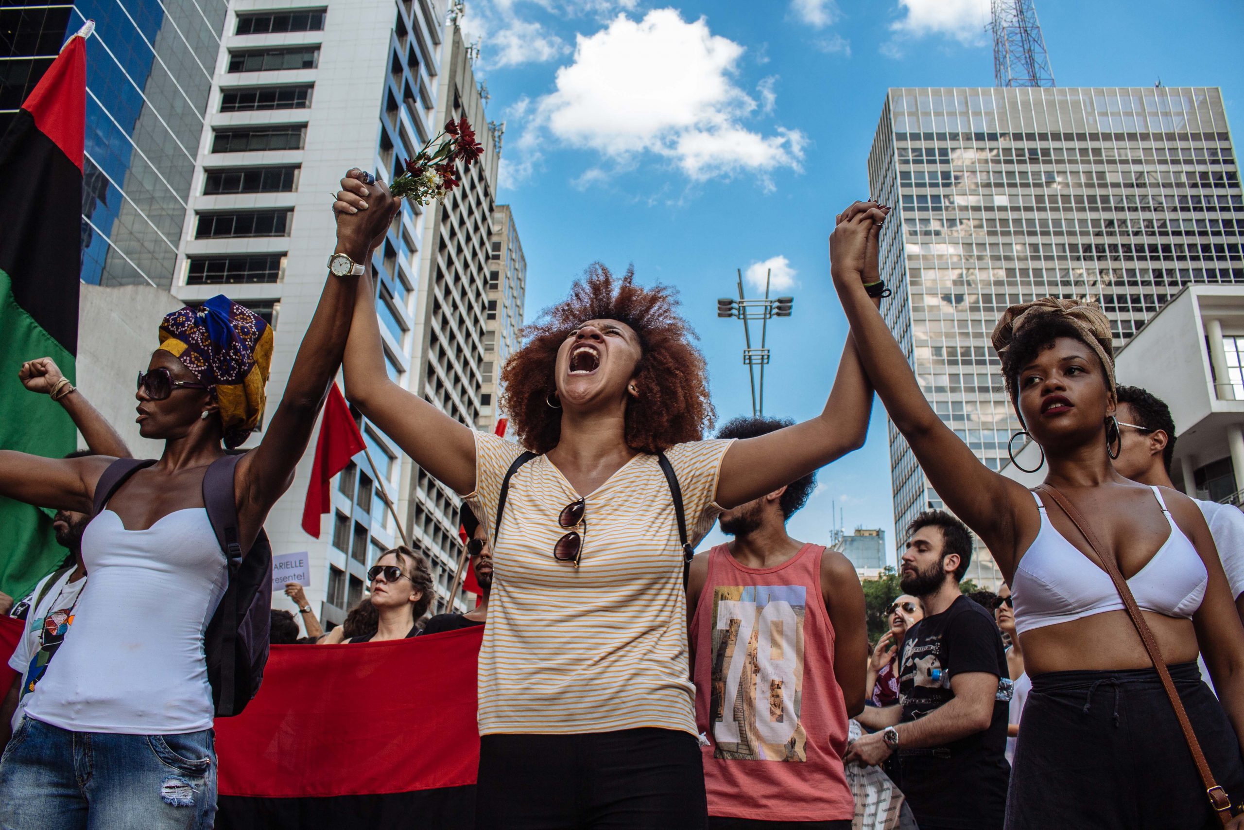 Manifestação na Avenida Paulista em protesto ao assassinato da vereadora Marielle Franco. São Paulo. 2018. Foto: Andressa Zumpano